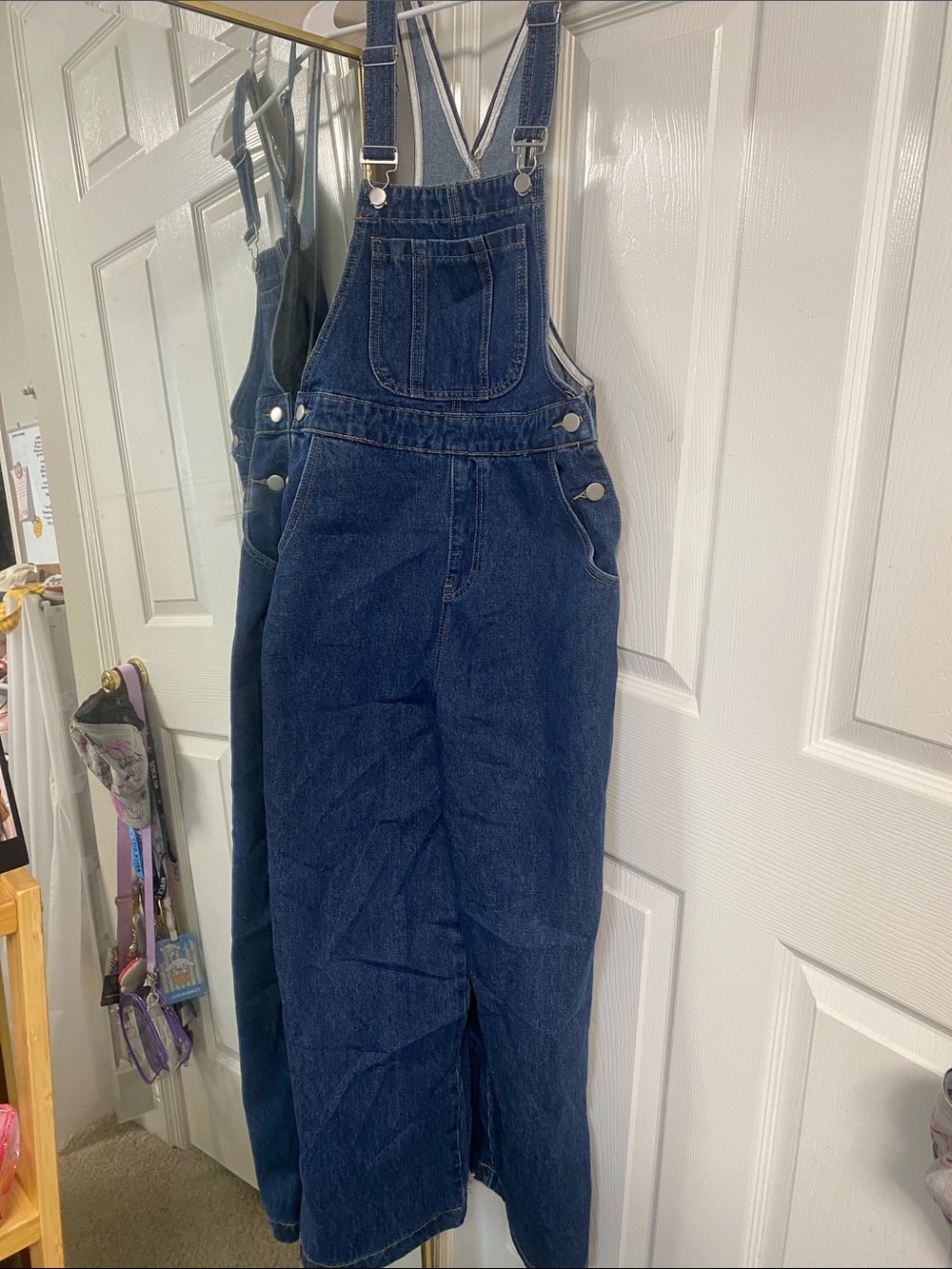Classic Dark Blue Denim Overalls Jumpsuit
